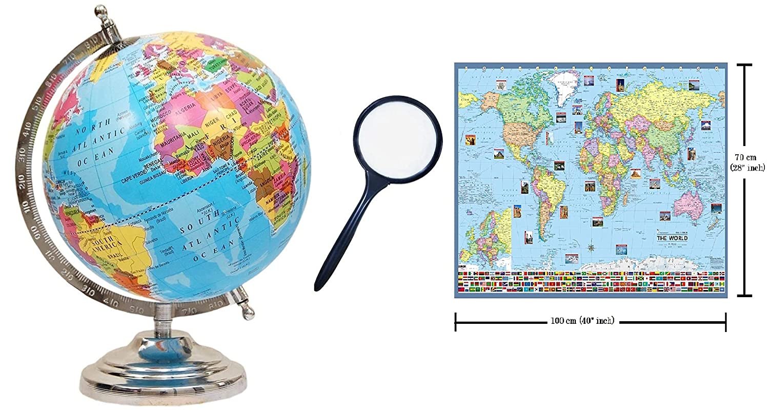 Pair Of Philip & Son 12 Inch Globes - Bentleys London